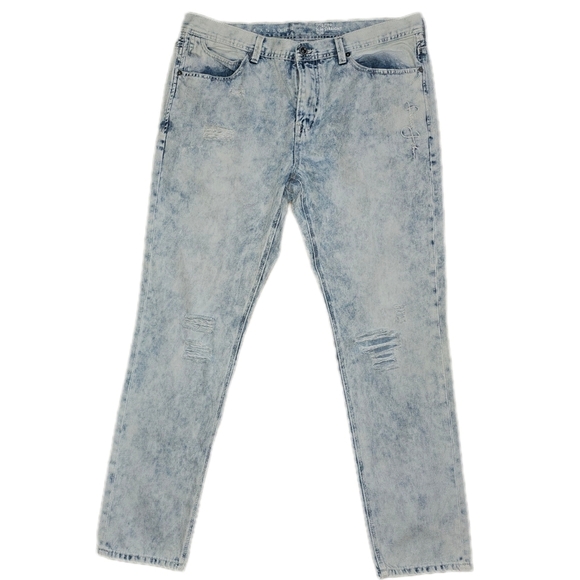 Sean John Men's Mercer Slim Straight Acid Wash Distressed Jeans Size 38x34 - Picture 1 of 6
